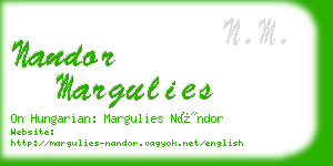 nandor margulies business card